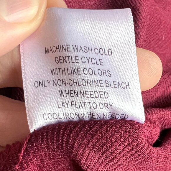 Modcloth Maroon Cable Knit Dress Size Small, 3/4 sleeve - Picture 13 of 13